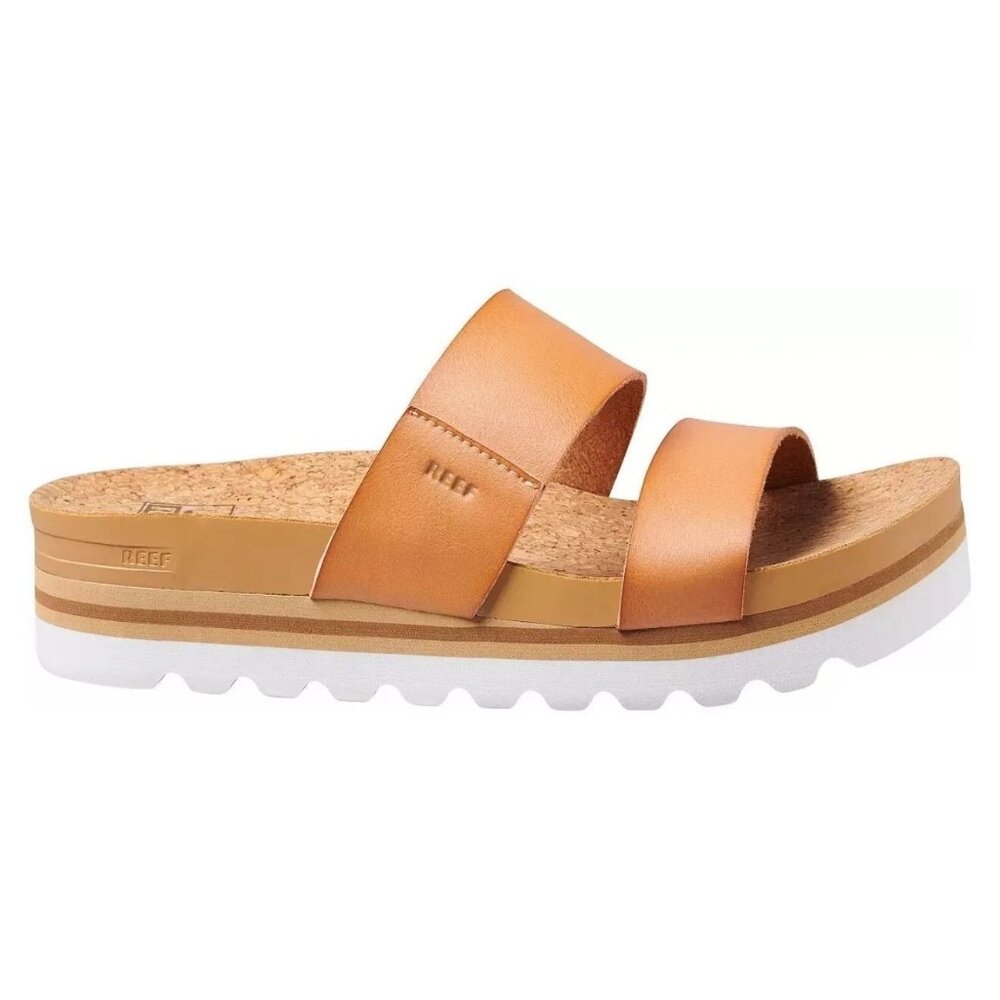 Reef Women’s Size 10 Cushion Vista Hi  Slip-on Sandal Natural Brown New - Picture 3 of 4